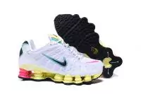 sale nike shox pour femme pas cher white yellow